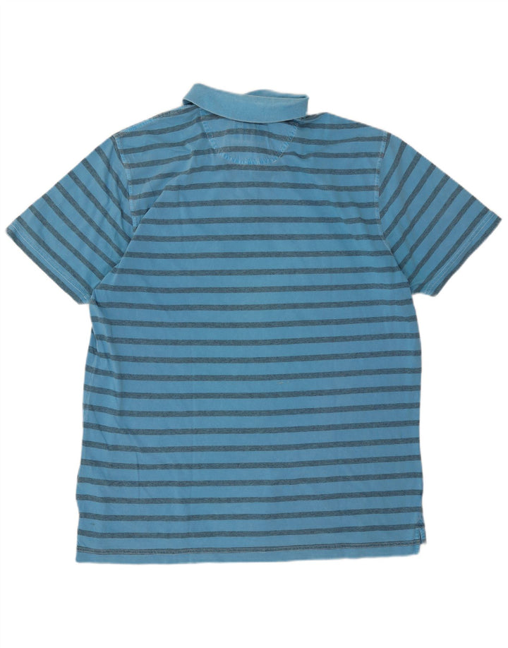 Camisa polo masculina Camel Active grande algodão listrado azul