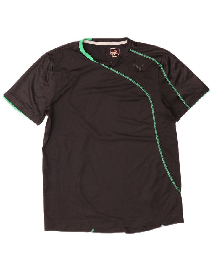 Camiseta masculina PUMA Top médio preto poliéster