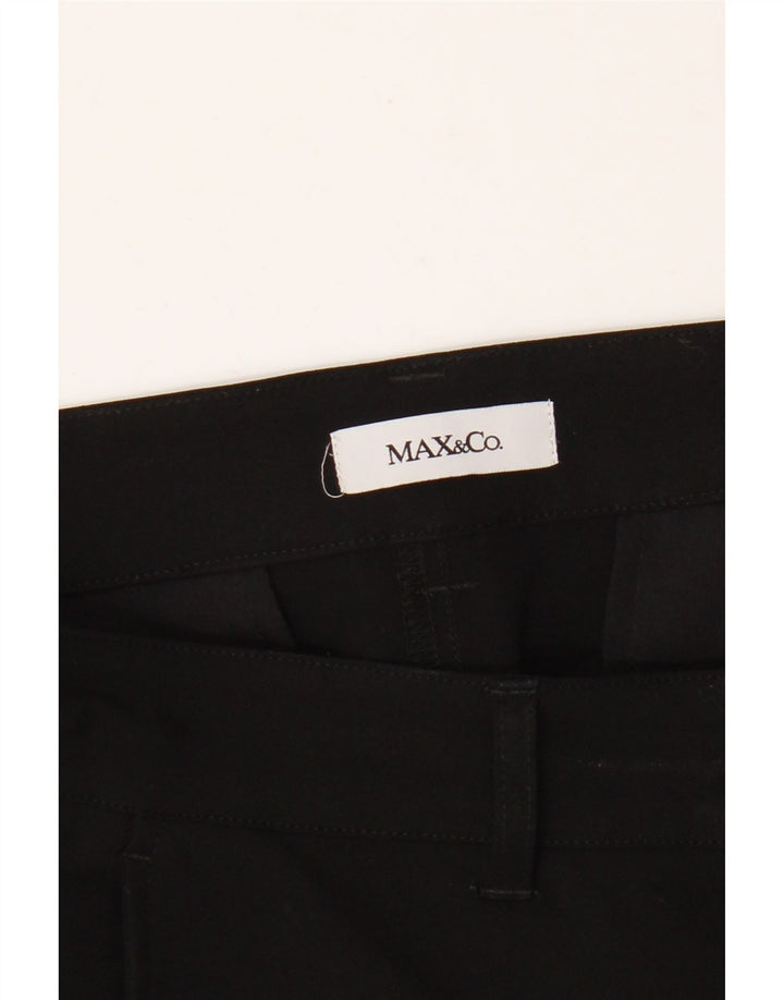 Calça chino reta feminina Max & Co. W32 L30 preta