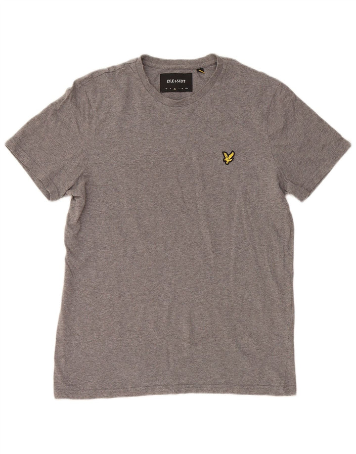 Camiseta masculina LYLE & SCOTT Top cinza médio algodão