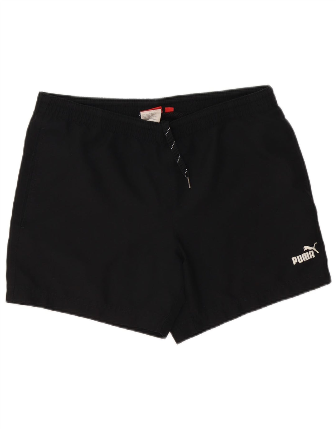 Shorts esportivos masculinos Puma pequeno poliéster preto