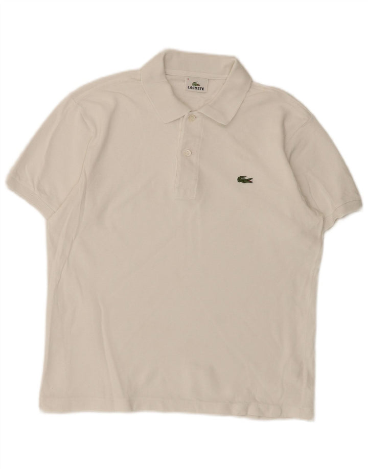 Camisa polo masculina LACOSTE tamanho 3 pequeno algodão branco