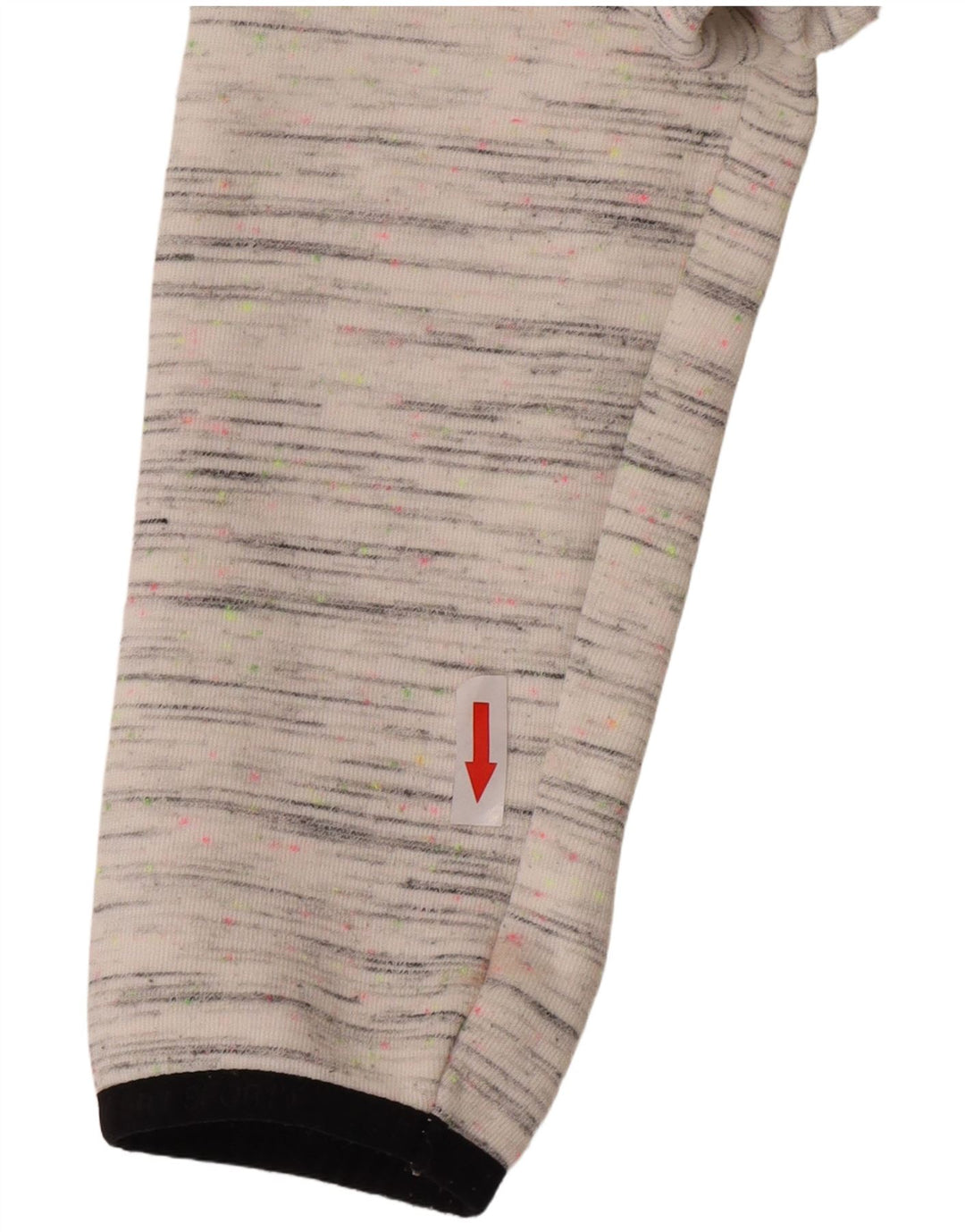 Suéter feminino Superdry com capuz e gola com zíper gráfico UK 14 médio branco manchado