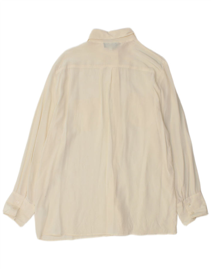 Blusa feminina PROJECT UK 18 XL seda branca