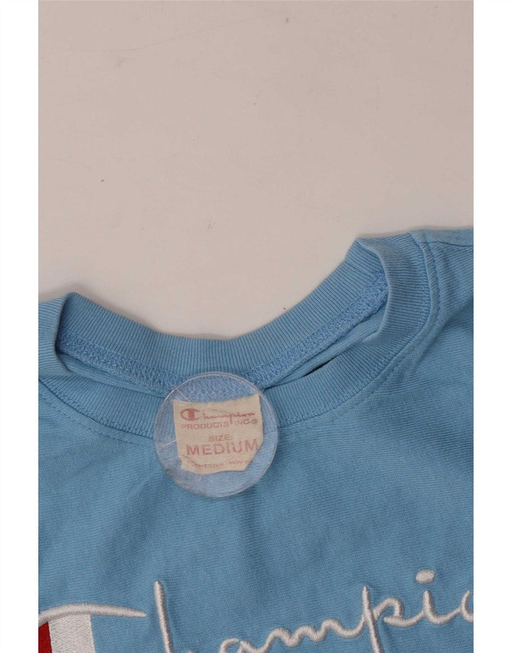 Camiseta gráfica masculina Champion azul médio