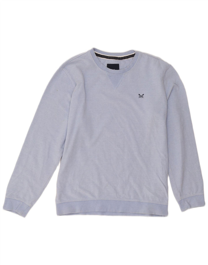Crew Clothing Mens Moletom Jumper Médio Algodão Azul