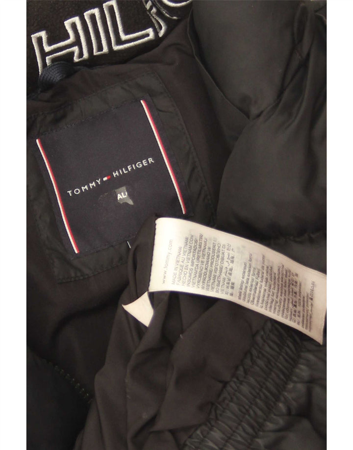 Jaqueta acolchoada masculina Tommy Hilfiger 13-14 anos poliéster preto