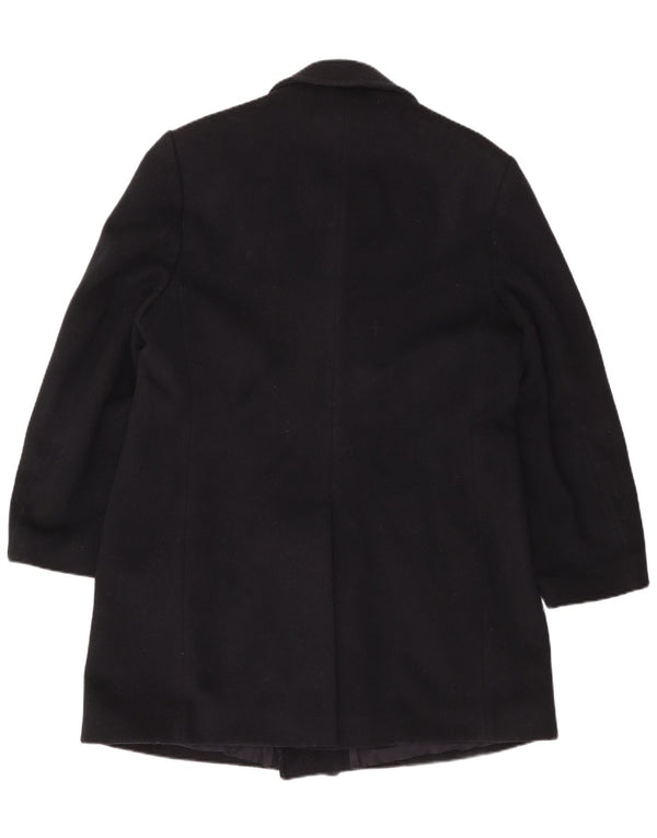 Casaco masculino VINTAGE com peito duplo Reino Unido 42 XL lã azul marinho