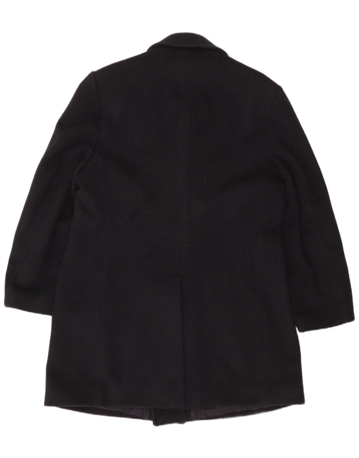 Casaco masculino VINTAGE com peito duplo Reino Unido 42 XL lã azul marinho