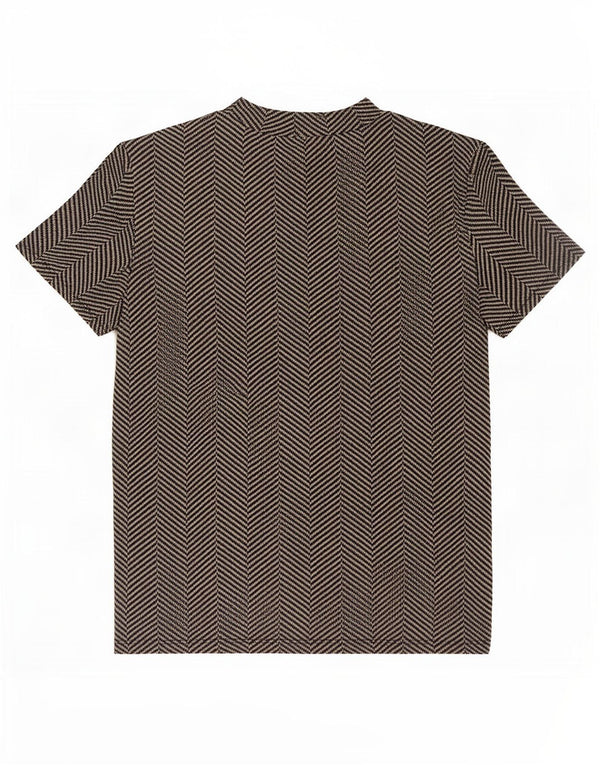 Camiseta feminina Trafaluc da Zara UK 12 espinha de peixe preta média