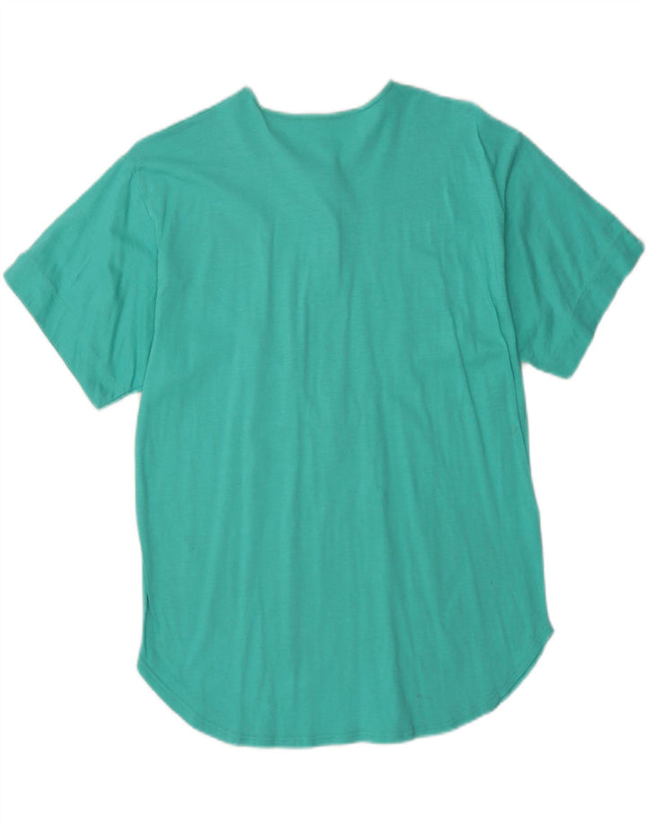 ELLESSE Womens T-Shirt Top UK 12 Medium Turquoise Cotton Vintage Ellesse and Second-Hand Ellesse from Messina Hembry 