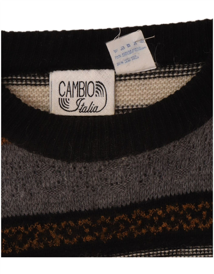 Cambio Suéter masculino com gola redonda IT 56 2XL listrado multicolorido