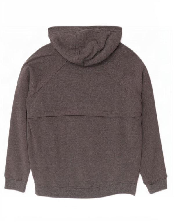 Jumper com capuz feminino Nike UK 10 pequeno algodão manchado cinza