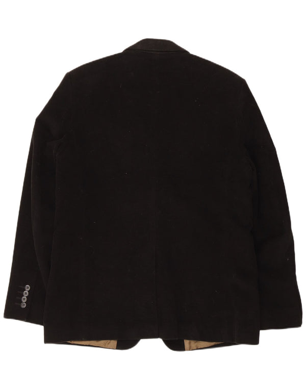 Jaqueta blazer masculina de 2 botões French Connection UK 42 XL algodão preto