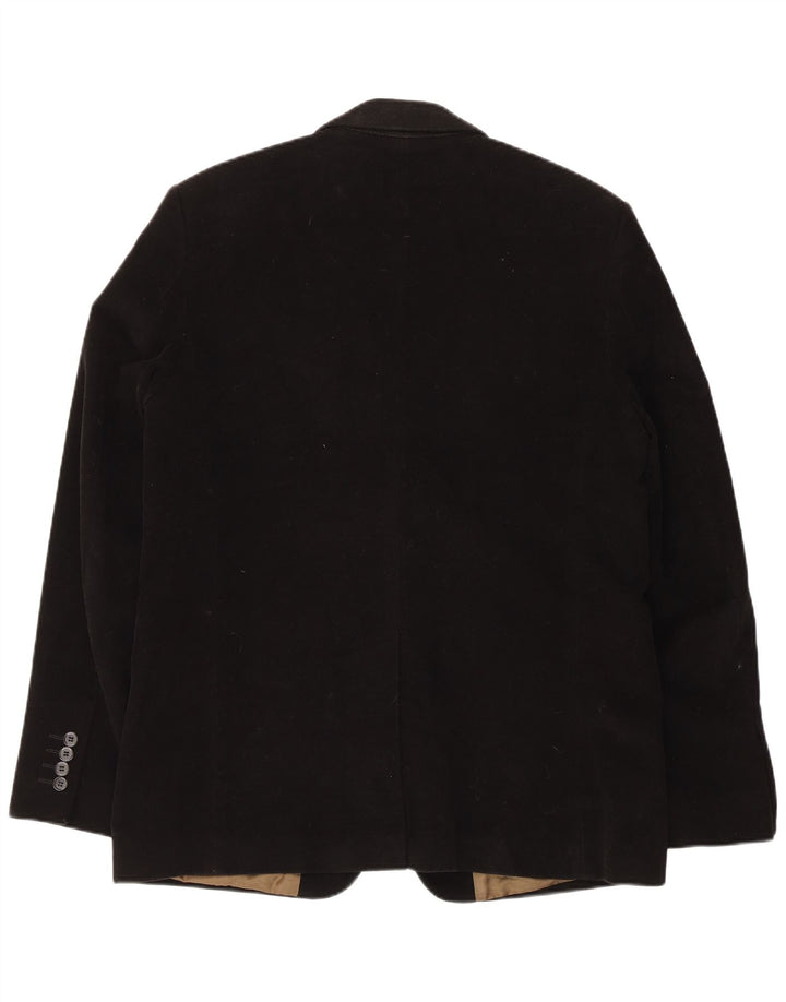 Jaqueta blazer masculina de 2 botões French Connection UK 42 XL algodão preto