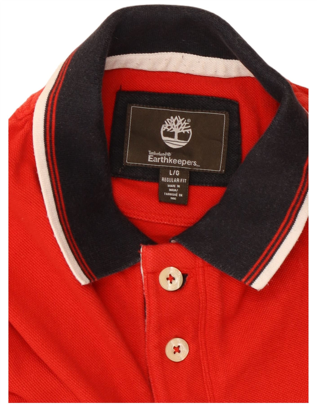 Camisa polo masculina TIMBERLAND Earthkeepers grande vermelha