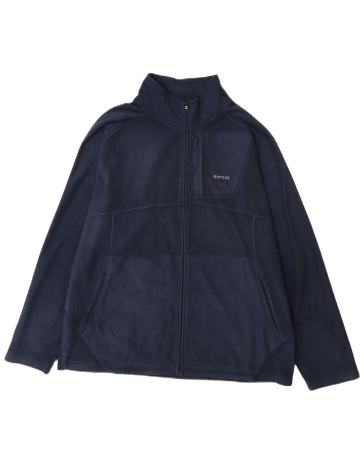 Jaqueta de lã masculina REEBOK UK 42 XL poliéster azul marinho
