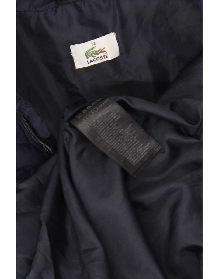 Casaco acolchoado feminino Lacoste tamanho 38 médio azul marinho poliamida