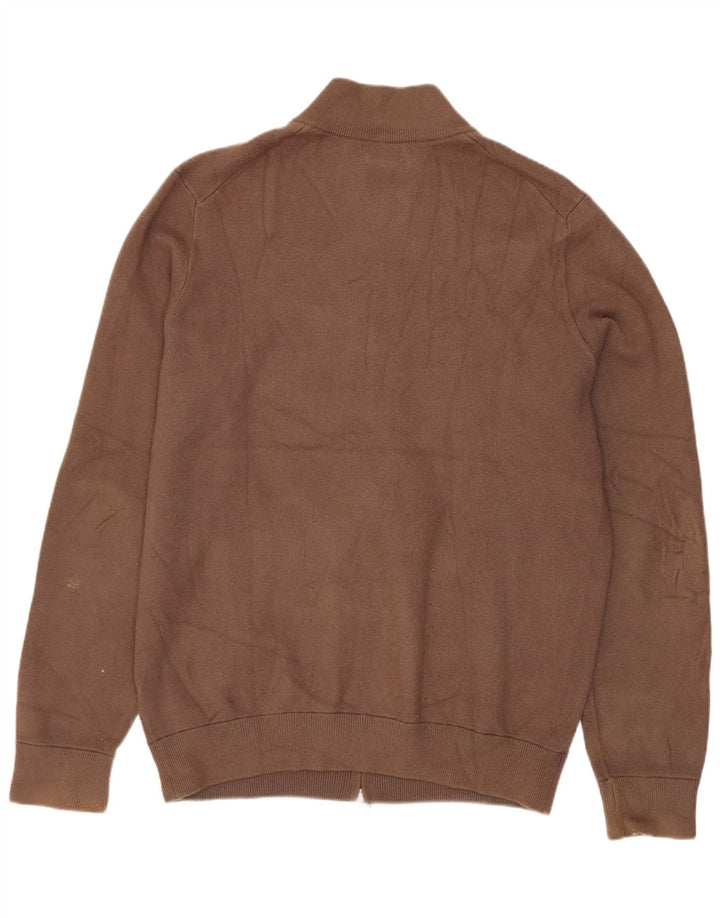 Suéter cardigã masculino Massimo Dutti grande viscose marrom