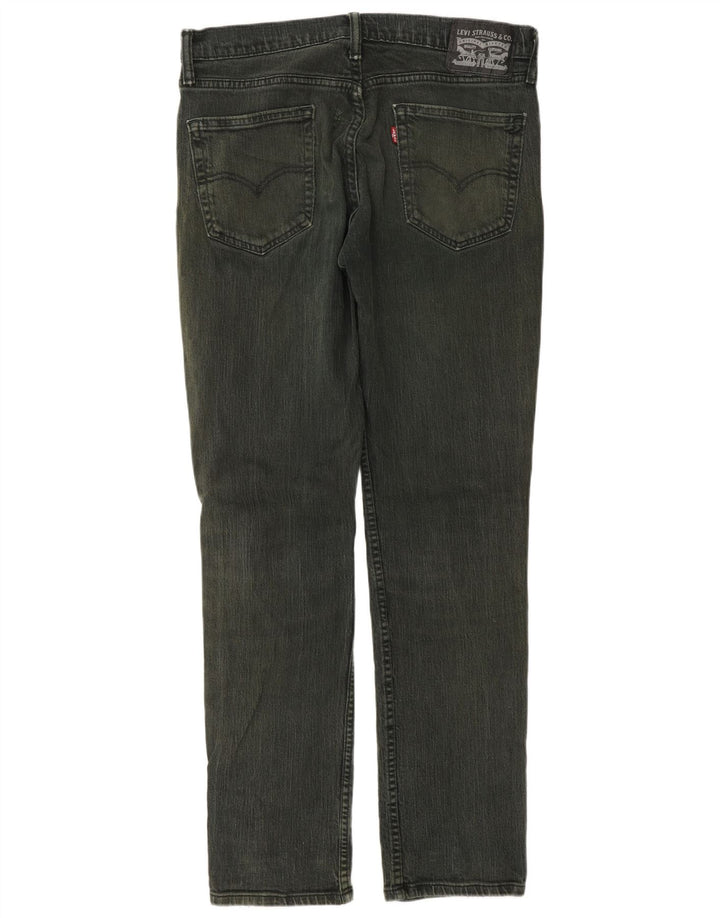 Levi's Mens Slim Jeans W33 L32 Verde Algodão