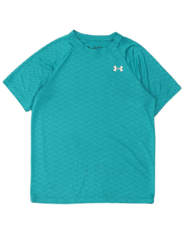 Camiseta Under Armour Boys Top 13-14 Anos XL Turquesa Geométrica