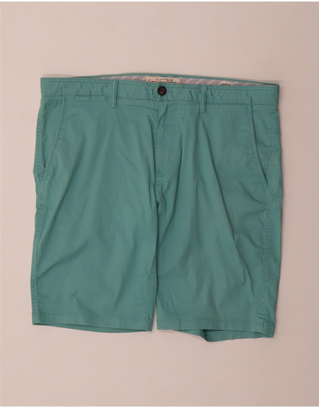 FAT FACE Mens Chino Shorts W38 XL Algodão Turquesa