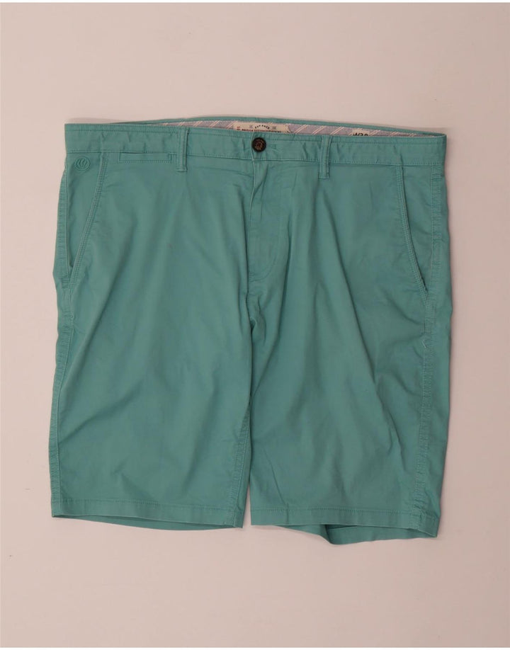 FAT FACE Mens Chino Shorts W38 XL Algodão Turquesa