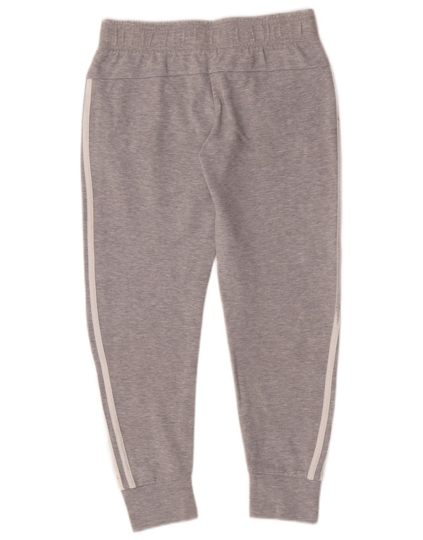 Adidas meninos calças de treino joggers 12-13 anos cinza manchado algodão