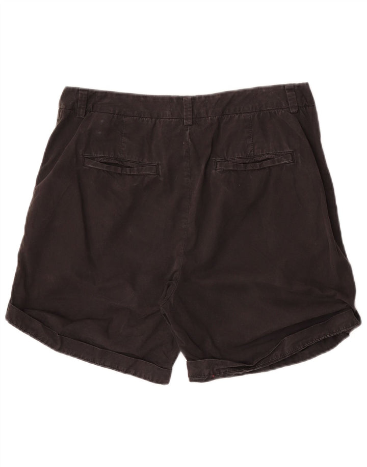 Shorts chino feminino Marks & Spencer UK 12 médio W30 algodão preto