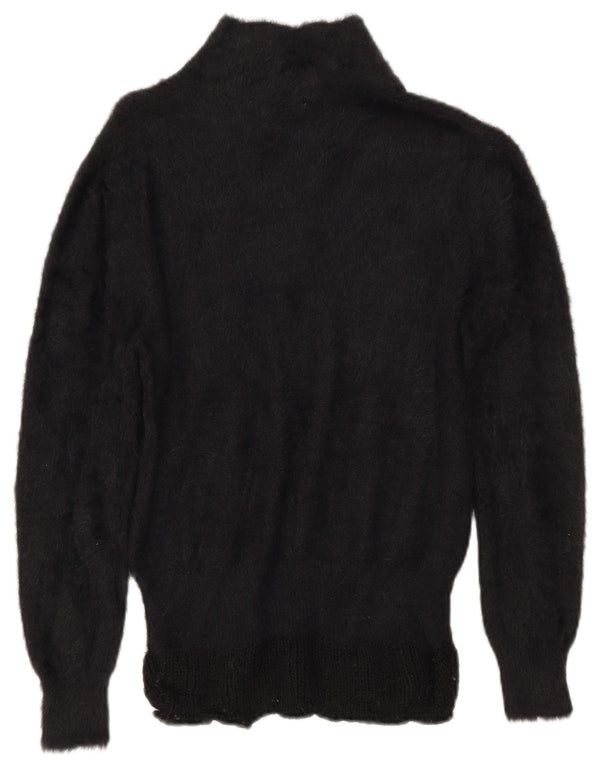 ZARA Womens Polo Neck Jumper Sweater UK 14 Medium Black