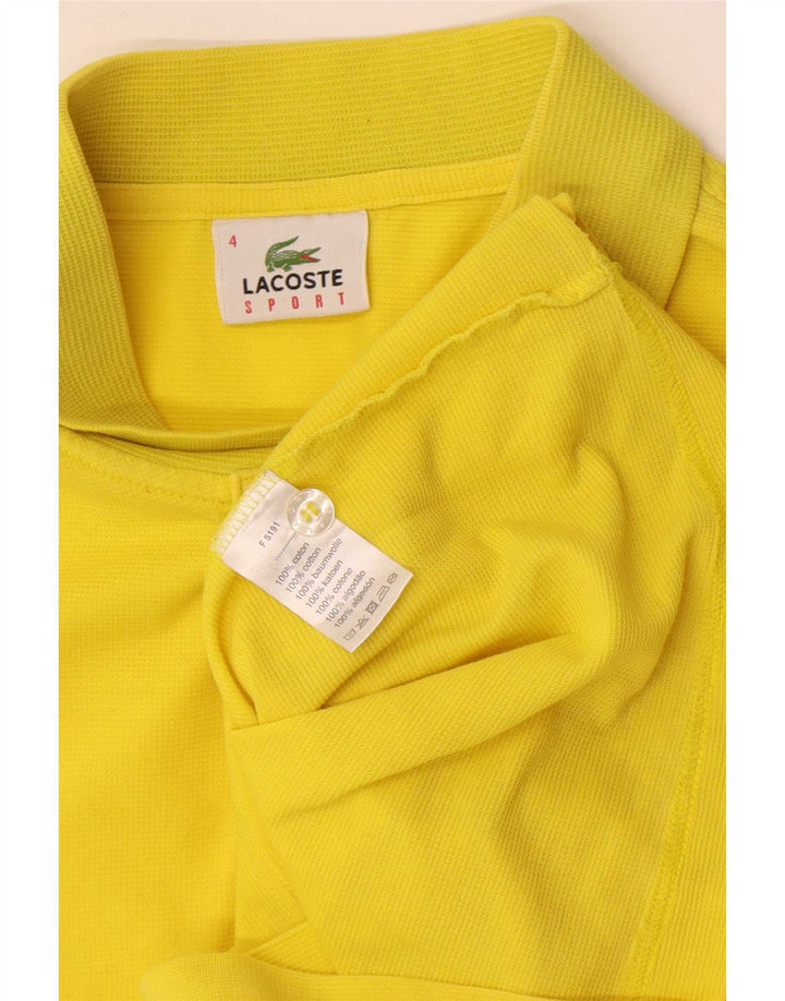 Camisa polo masculina Lacoste tamanho 4 médio algodão amarelo