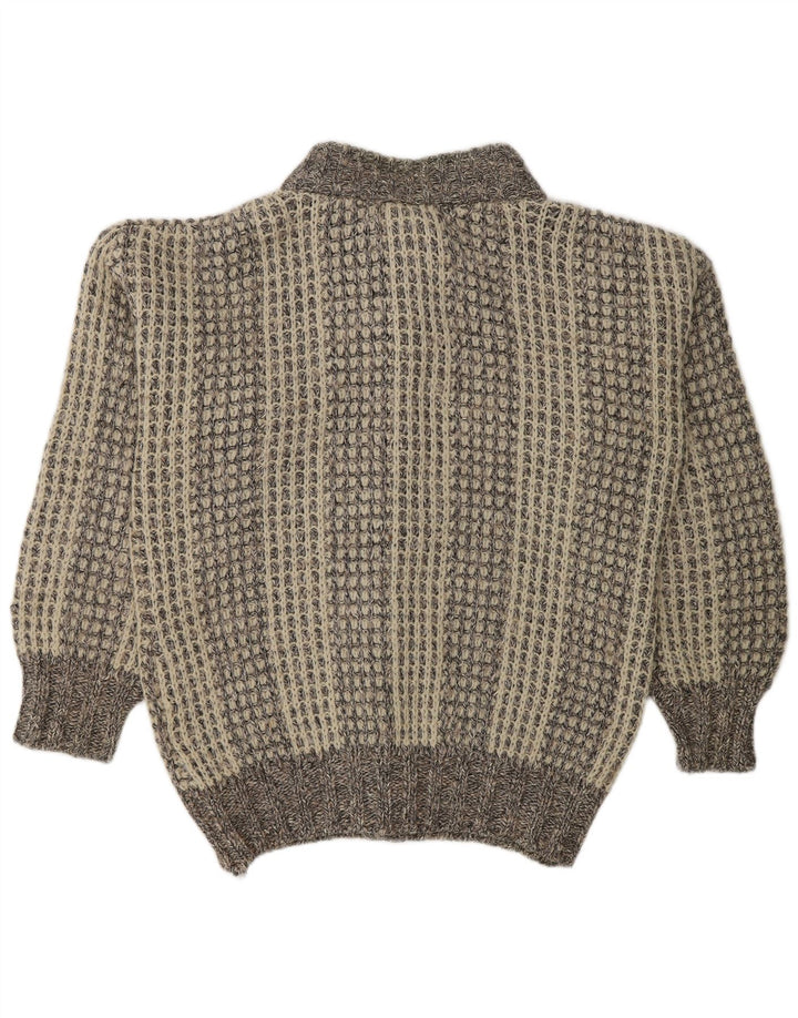 Suéter Cardigan Masculino Vintage XL Cinza