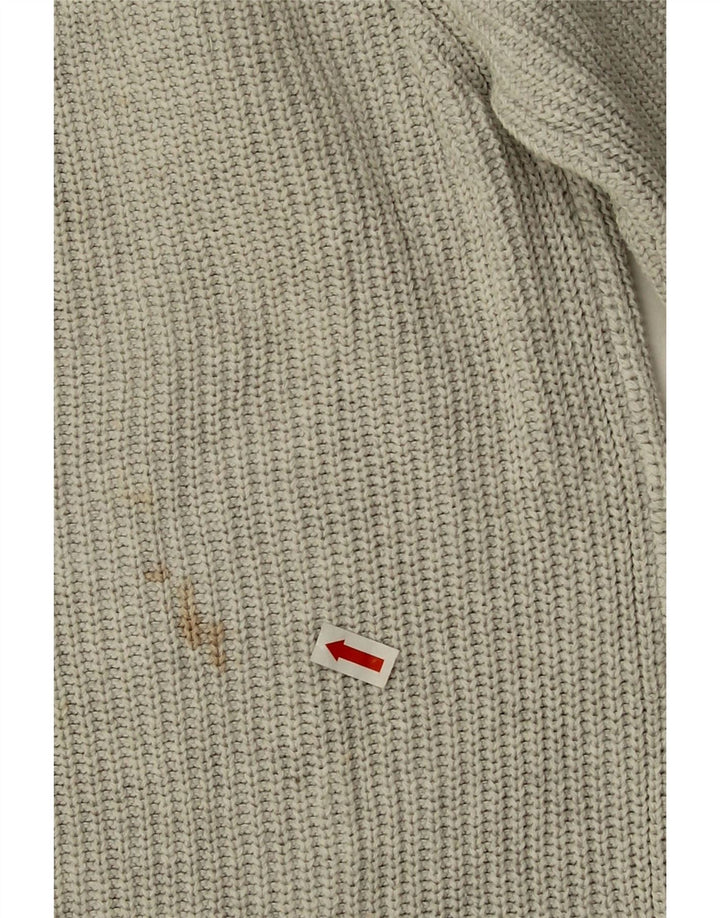 Zara Suéter masculino com gola canoa cinza médio