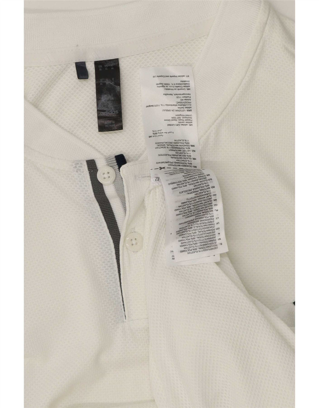 Camisa Polo Masculina Adidas XL Poliéster Branco