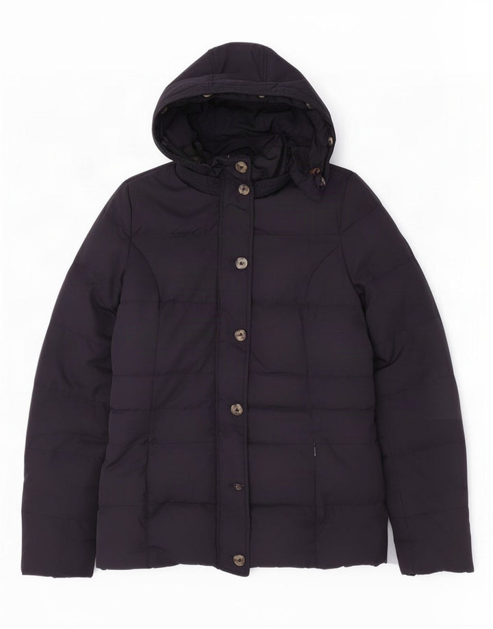 Jaqueta acolchoada com capuz feminina Tommy Hilfiger Reino Unido 12 poliéster azul marinho médio