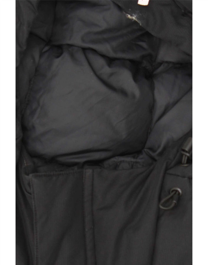 Casaco acolchoado com capuz masculino Nike UK 40 grande poliéster preto
