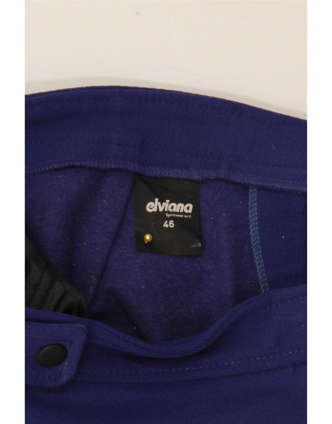 Elviana Calça corta-vento feminina com estribo IT 46 grande azul poliamida