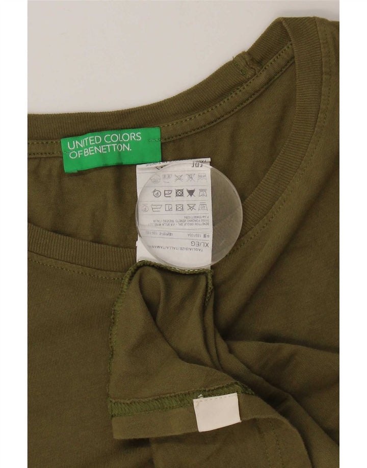 Camiseta masculina Benetton Top XL algodão cáqui
