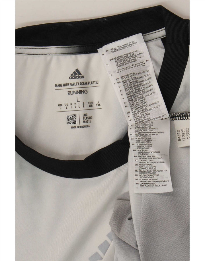 Adidas Mens Camiseta Top Grande Preto Tie Dye Poliéster