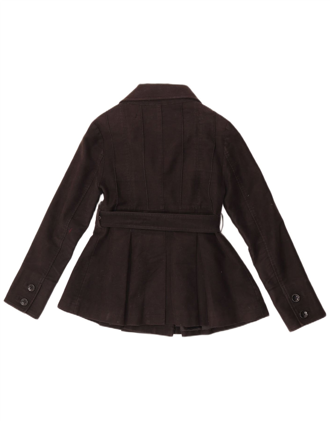 Casaco feminino Ted Baker Pea tamanho 2 pequeno algodão preto