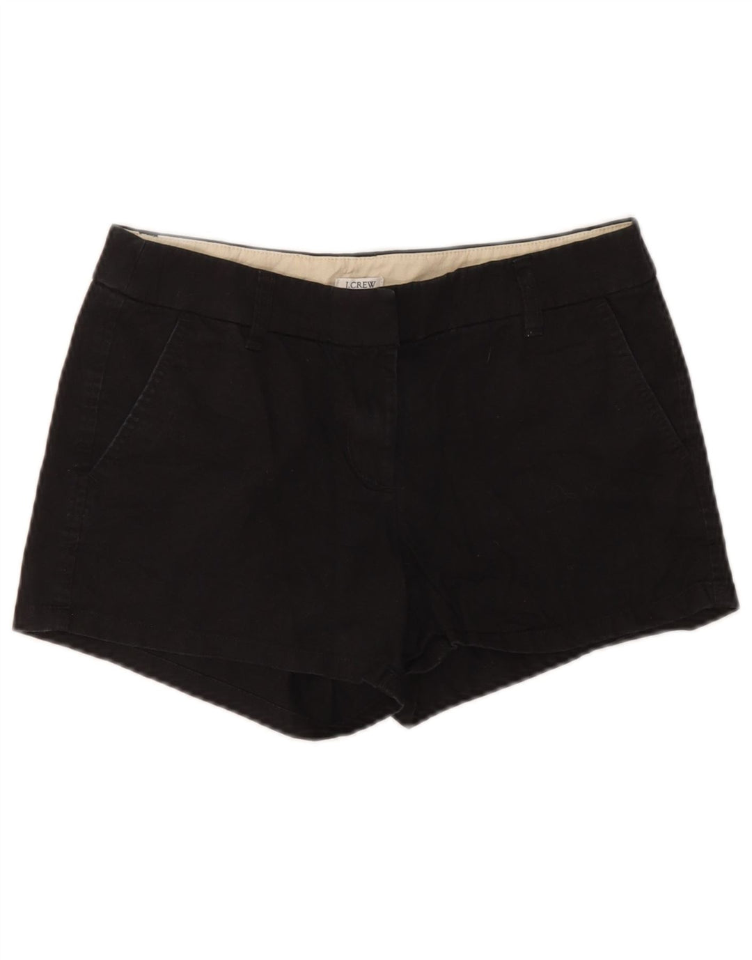 J. Crew Shorts Chino Feminino US 4 Pequeno W27 Algodão Preto