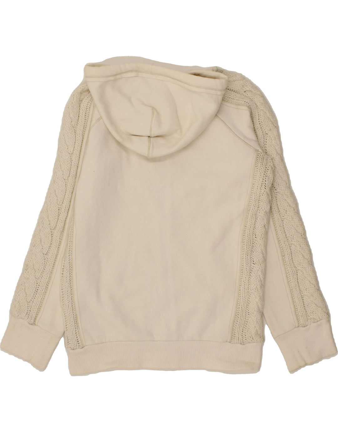 LEE Womens Zip Hoodie Sweater UK 16 Large Off White Cotton Vintage Lee and Second-Hand Lee from Messina Hembry 