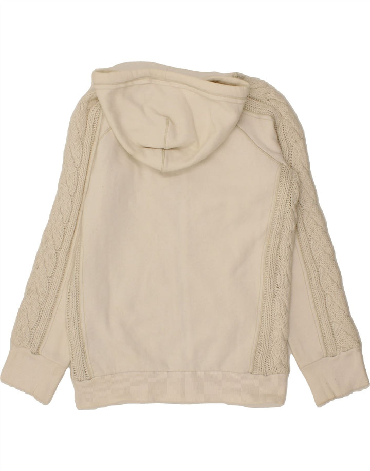 LEE Womens Zip Hoodie Sweater UK 16 Large Off White Cotton Vintage Lee and Second-Hand Lee from Messina Hembry 