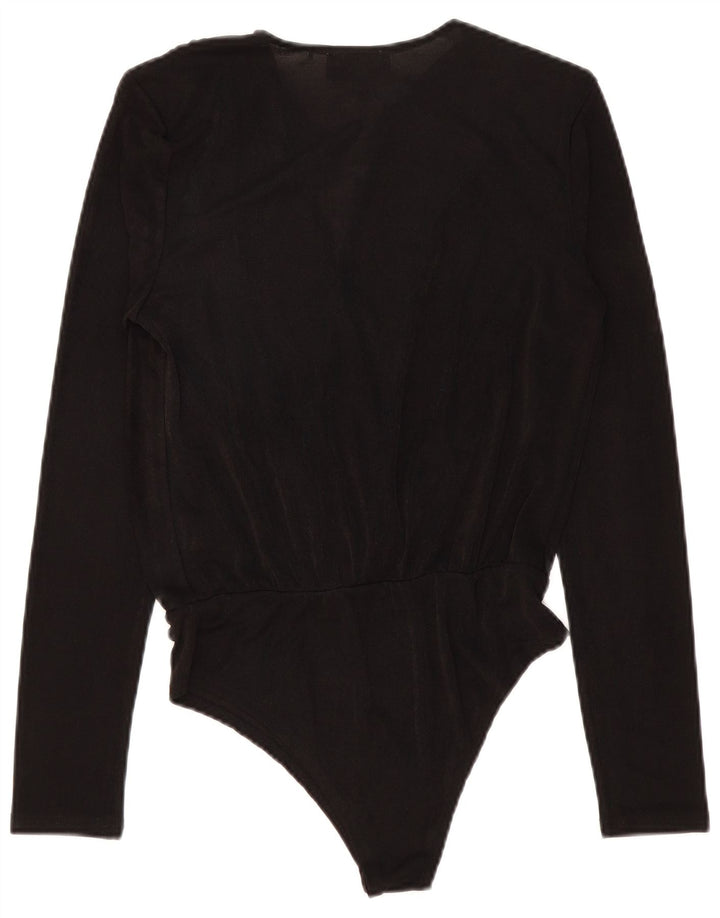 Body feminino de manga comprida Coast UK 14 grande poliéster preto