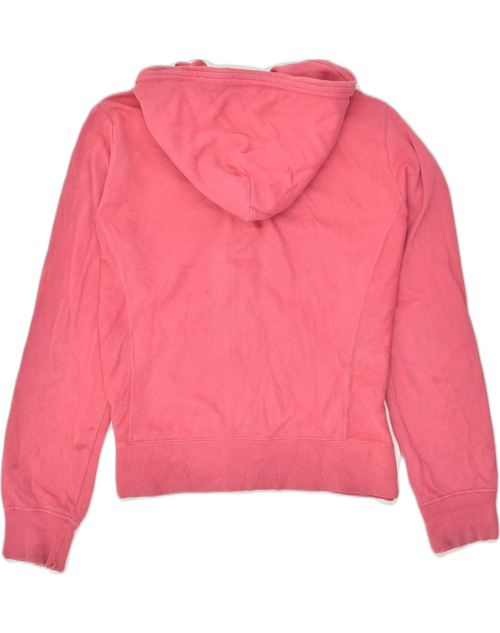CHAMPION Womens Zip Hoodie Sweater UK 14 Medium Pink Cotton | Vintage Champion | Thrift | Second-Hand Champion | Used Clothing | Messina Hembry 