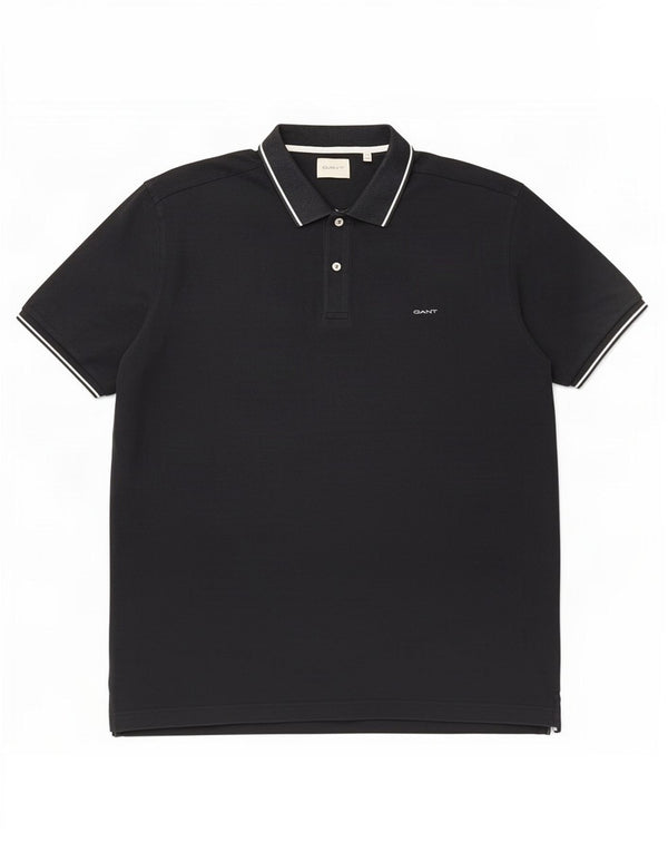 Camisa polo masculina Gant 5XL algodão preto