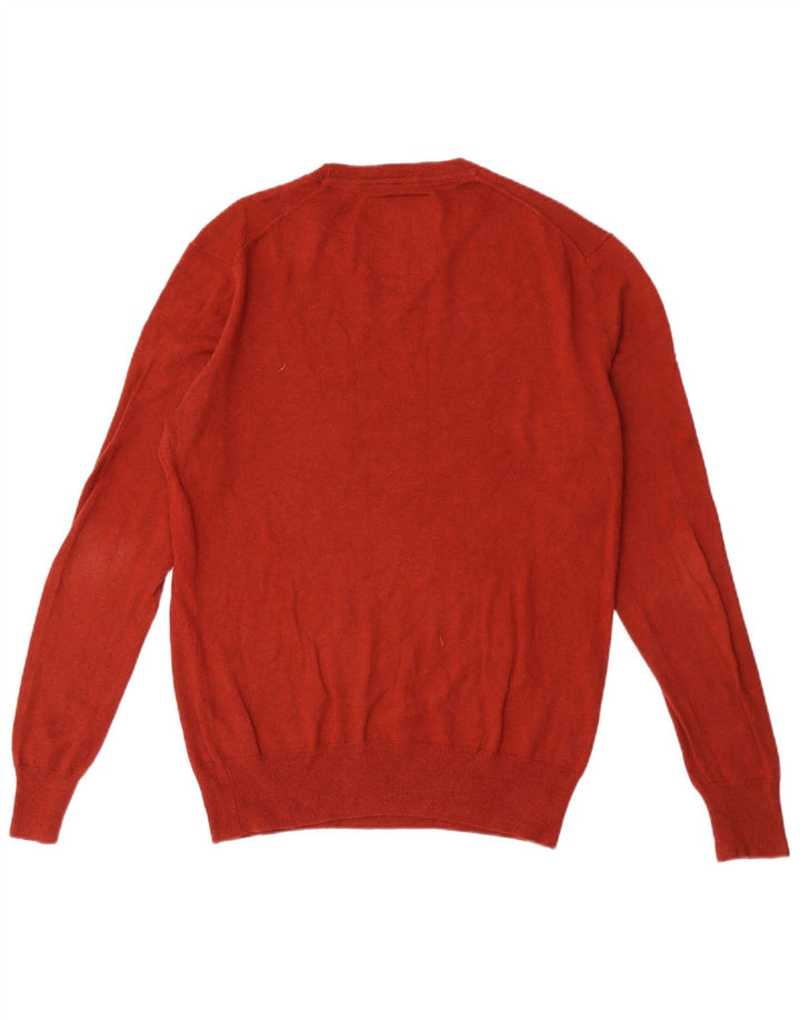 Suéter masculino SUPERDRY com gola redonda, algodão marrom médio