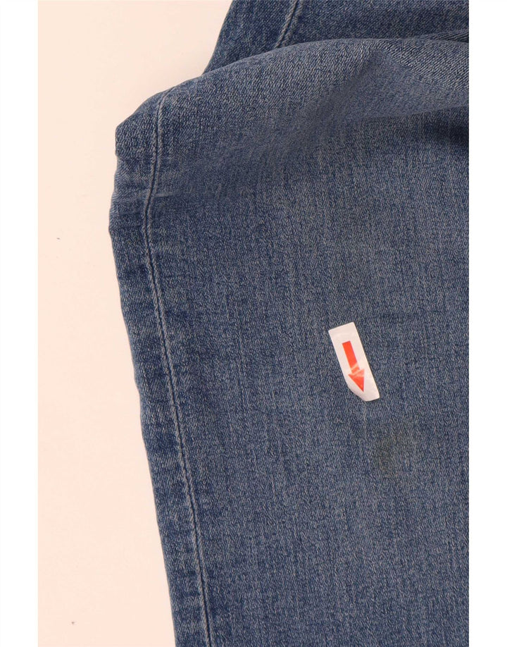 Jeans retos femininos Marks & Spencer Reino Unido 12 médio W30 L29 algodão azul
