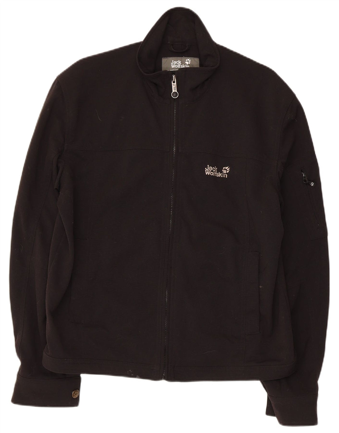 Jaqueta de chuva masculina JACK WOLFSKIN UK 36/38 poliamida preta média