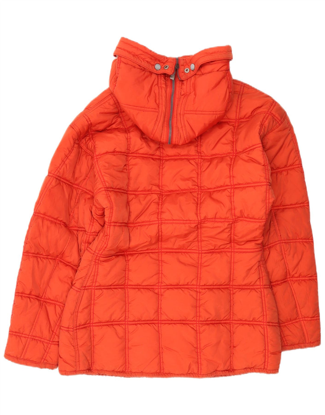 Jaqueta de esqui feminina VINTAGE com capuz grande EUA 2 XS vermelho nylon